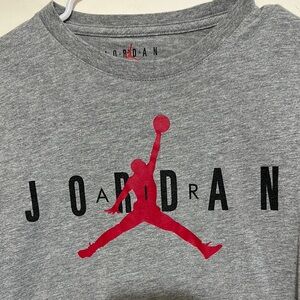Jordan Kids Gray Long Sleeve Shirt Size M (8-12)